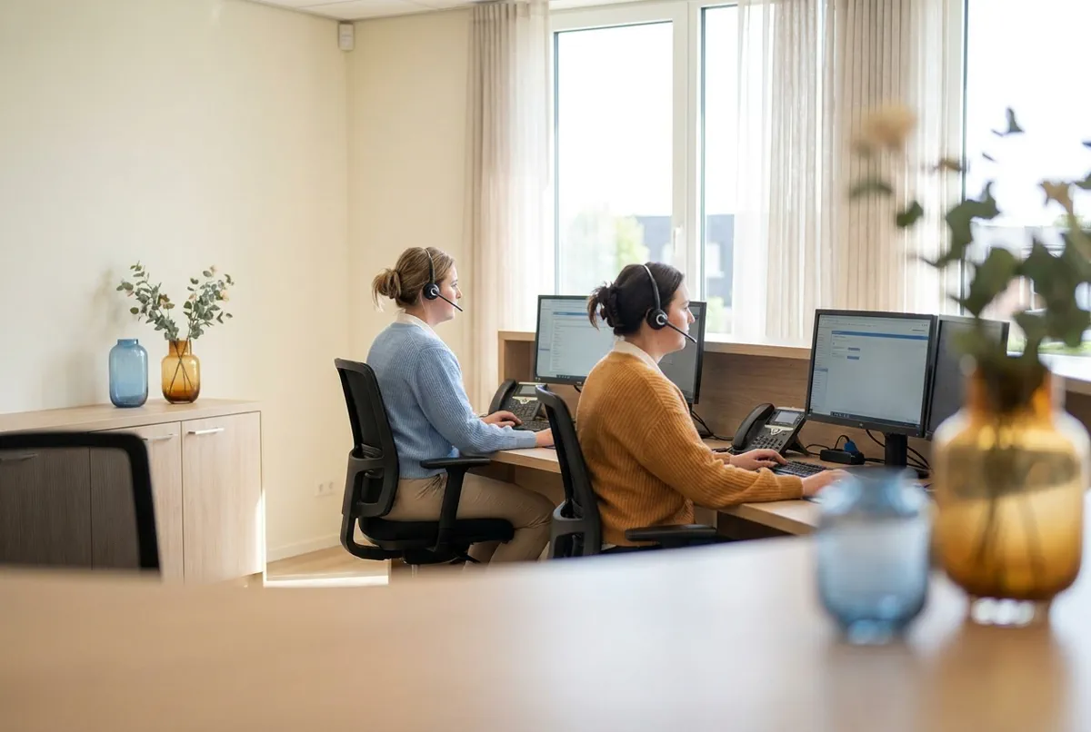 A calm multi-location medical group front office