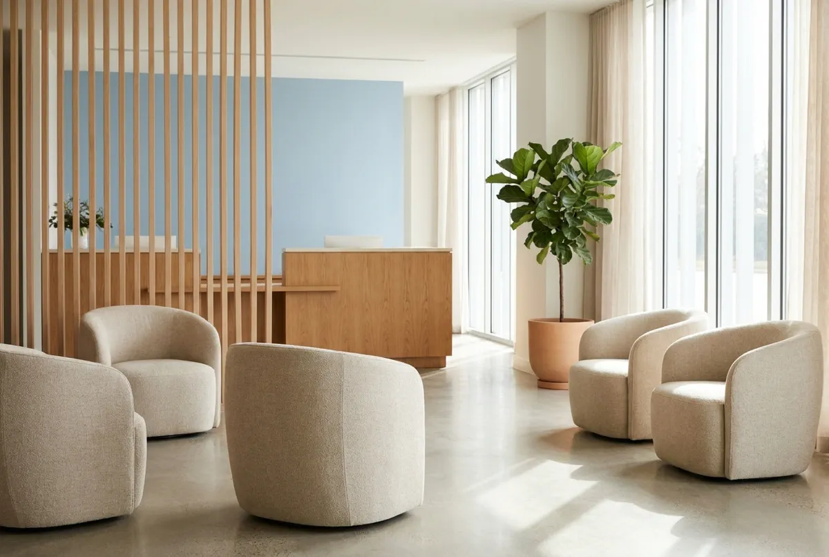 A pristine modern dental practice treatment room